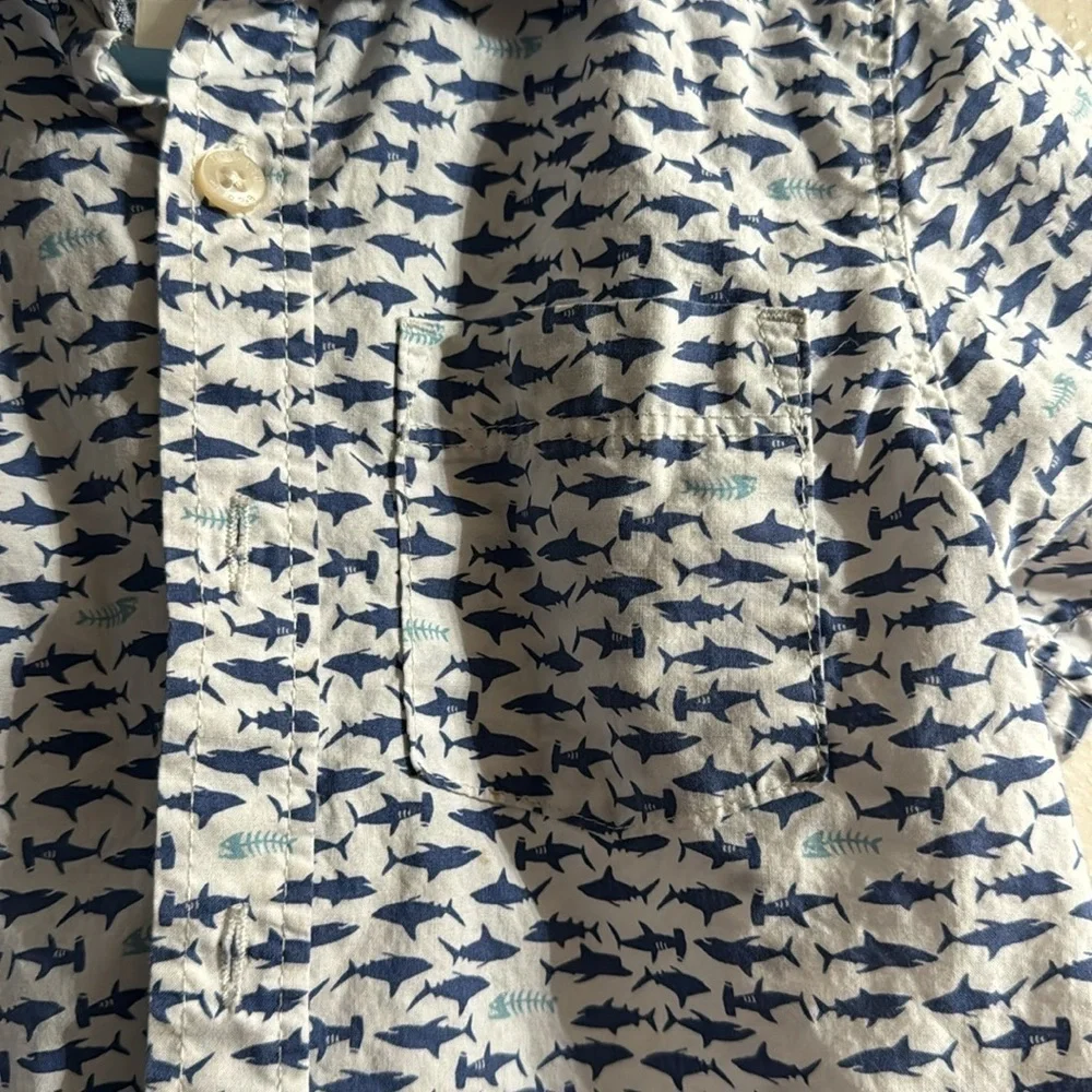 Oshkosh B’gosh Shark Print Button Down Shirt